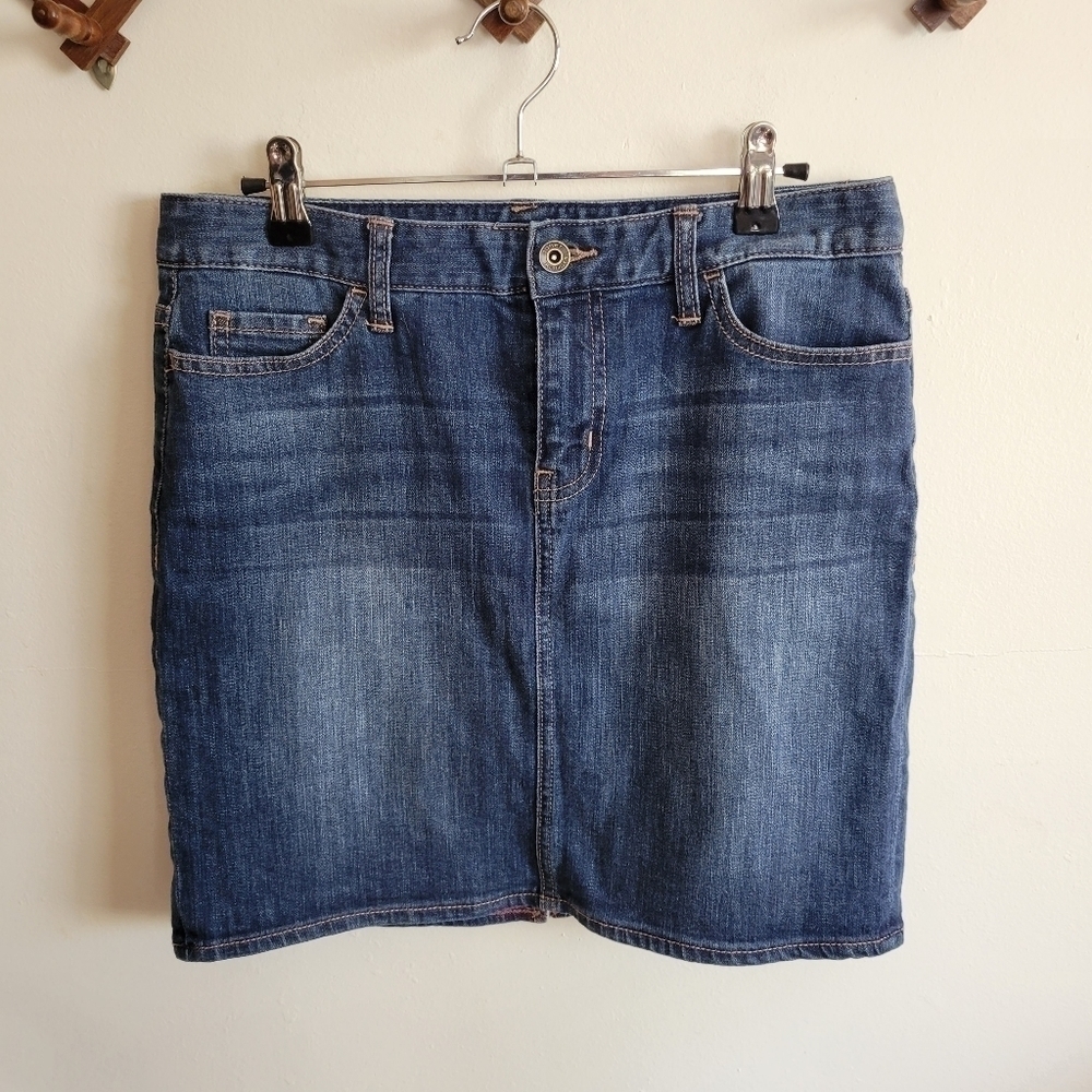 TOMMY hilfiger mini skirt denim blue Y2K 2 small